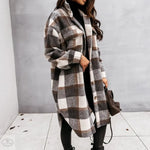 Autumn Winter Long Single Breasted Collared Shacket Woolen Coat - Quality Home Clothing| Beauty