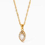 18K Gemstone Eye Diamond Necklace - A Captivating Light Luxury Piece -  QH Clothing