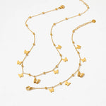 18K Gold Butterfly and Bead Necklace: A Timeless Treasure -  QH Clothing