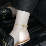 18K Gold Exquisite Simple Sweet Daisy Design Versatile Anklet -  QH Clothing