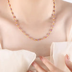 18K Gold Eye Design Necklace and Bracelet Set -  QH Clothing