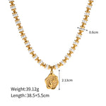 18K Gold Irregular Pearl Pendant Necklace: Classic Elegance -  QH Clothing
