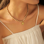 18K Gold Irregular Pearl Pendant Necklace: Classic Elegance -  QH Clothing