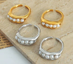 18K Gold Pod-Shaped Pearl Inlaid Ring: A Novel and Fashionable Light Luxury Design -  QH Clothing