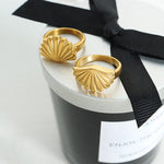 18K Gold Seashell Inspired Fashion Ring -  QH Clothing