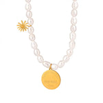 18K Gold Vintage Pearl Medallion Necklace: Timeless Elegance and Retro Charm -  QH Clothing