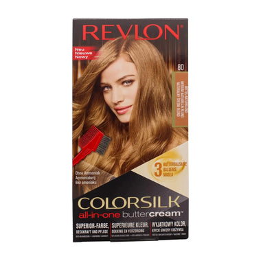 Revlon Luxurious Colorsilk Buttercream Hair Color 126.8ml - 80/73N Medium Natural Blonde - Quality Home Clothing | Beauty