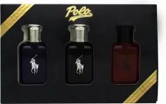 Ralph Lauren Polo Black Gift Set 125ml EDT + 40ml EDT + 50ml A/Shave Gel + 50ml H/B Wash + Pouch - QH Clothing