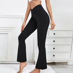 Bell Bottom Pants Sexy Skinny Yoga Pants Stretchy High Waist Slimming Trousers Women Hip Lifting Outer Wear - Quality Home Clothing| Beauty