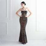 Bottom Sequin Suspender Party Sequined Dress Long Banquet Slim Fit Evening Dress Elegant - Quality Home Clothing| Beauty