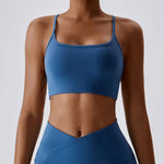 Breathable Nude Feel Yoga Bra Outdoor Running Exercise Underwear Shockproof Beauty Back Fitness Top - Quality Home Clothing| Beauty