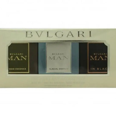 Bvlgari Man Gift Set 15ml Man In Black EDP + 15ml Man Glacial Essence EDP + 15ml Man Wood Essence EDP - QH Clothing