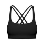 Criss Cross Shoulder Strap Back Three-Row Buckle Sports Bra Shockproof Upper Support Training Workout Exercise Underwear - Quality Home Clothing| Beauty