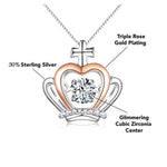 Diamond Crown of Elegance Necklace: A Regal Gift for Your Beloved Daughter -  QH Clothing