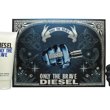 Diesel Only The Brave Gift Set 75ml EDT + 100ml Shower Gel + 50ml Shower Gel - Quality Home Clothing| Beauty
