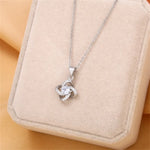 Elegant Four Leaf Clover Pendant Necklace with Gift Box -  QH Clothing