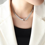 Exquisite 18K Gold Hollow Heart Necklace: A Timeless Symbol of Love and Elegance -  QH Clothing