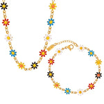Exquisite Daisy Gold Jewelry Set -  QH Clothing