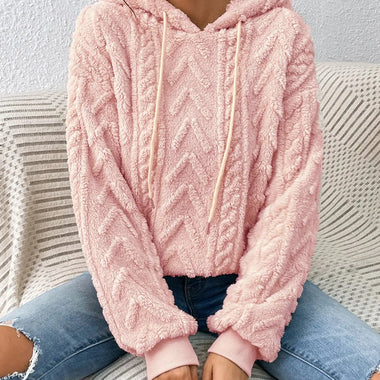 Fall Winter Women Pullover Sweater Flannel Hooded Loose Plush Jacket - Quality Home Clothing| Beauty