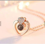 Heart's Reflection Diamond Projection Necklace -  QH Clothing