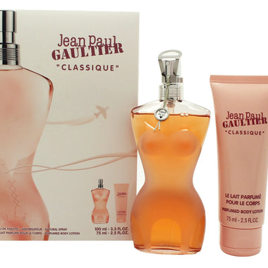 Jean Paul Gaultier Classique Presentset 100ml EDT + 75ml Body Lotion - Quality Home Clothing| Beauty
