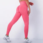 Knitted Peach Hip Lifting Moisture Wicking Yoga Pants Exercise Workout Pants Sexy Hip Showing Women Leggings - Quality Home Clothing| Beauty