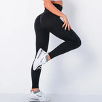 Knitted Peach Hip Lifting Moisture Wicking Yoga Pants Exercise Workout Pants Sexy Hip Showing Women Leggings - Quality Home Clothing| Beauty