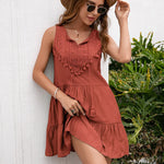 Women Clothing Summer Loose Sexy Solid Color Super Mori Dress - Quality Home Clothing| Beauty