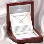 "Love Eternal: Two-Tone Interlocking Heart Necklace in Gift Light Box" -  QH Clothing