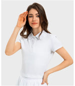 Luxtre Water Cooled Cooling Sports Short Sleeve Women Moisture Wicking Lightweight Quick Drying Outdoor Tennis Polo Shirt - Quality Home Clothing| Beauty
