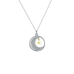 Moonlight Blessings Diamond Pendant Necklace for Mom -  QH Clothing