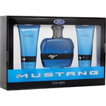 Mustang Blue Gift Set 100ml EDT + 100ml Aftershave Balm + 100ml Hair & Body Wash - Quality Home Clothing| Beauty