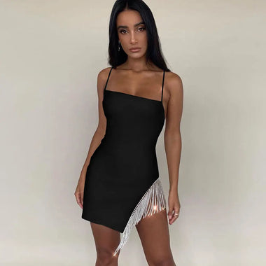 Summer Women Pendant Hem Sling Off-neck Sexy Backless Dress - Quality Home Clothing| Beauty