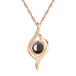 Personalized Alien Eye Diamond Projection Necklace -  QH Clothing