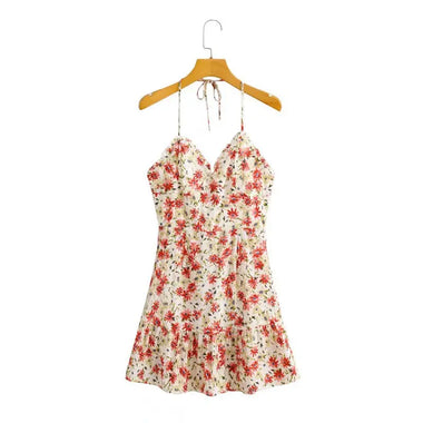 Summer New Printed Halter Lace up Dress Backless Sexy - Quality Home Clothing| Beauty