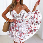 Women Sexy Backless Waist Lace Dress selling Floral print Dress - Quality Home Clothing| Beauty