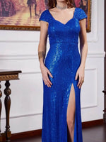Sexy Sleeveless off Shoulder V neck Slim Maxi Dress Cocktail Evening Dress - Quality Home Clothing| Beauty