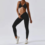 Nude Feel Yoga Suit Sexy Sports Running Fitness Clothes Suit Beauty Back Yoga Clothes - Quality Home Clothing| Beauty