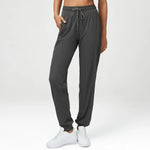 Smooth Loose Track Pants Ladies Mid Waist Sports Pants - Quality Home Clothing| Beauty