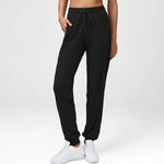 Smooth Loose Track Pants Ladies Mid Waist Sports Pants - Quality Home Clothing| Beauty