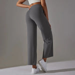 Sports Drawstring Wide Leg Pants Loose Nude Feel Trousers High Waist Double-Sided Pocket Fitness Yoga Pants - Quality Home Clothing| Beauty