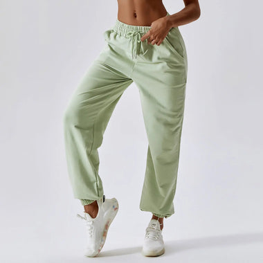 Spring Girdle Loose Track Sweatpants Women Outdoor Dance Casual Trousers Office All Matching Straight Sweatpants - Quality Home Clothing| Beauty