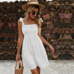 Sundress Spring Women Clothing New Office Short Strap Solid Color Casual Knitted Dress - Quality Home Clothing| Beauty