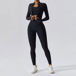 Outdoor Sports Skinny Yoga Clothes Suit Nude Feel Fitness Clothes Shockproof High Waist Yoga Clothes Three Piece Suit - Quality Home Clothing| Beauty