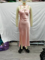 Winter Pink Halter Waist Tight Slimming Slit Dress Women Dress - Quality Home Clothing| Beauty