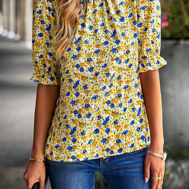 Women Casual Top Spring Summer Floral Shirt Women Vacation - Quality Home Clothing| Beauty