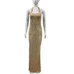 Women Clothing Split Sequ Dress Evening Maxi Dress Women Gold Sequin Rhinestone - Quality Home Clothing| Beauty