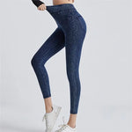 Yoga Jeans Women High Waist Shaping Skinny Slimming Pocket Yoga Outer Match Skinny Pants - Quality Home Clothing| Beauty